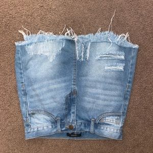 Denim mini skirt